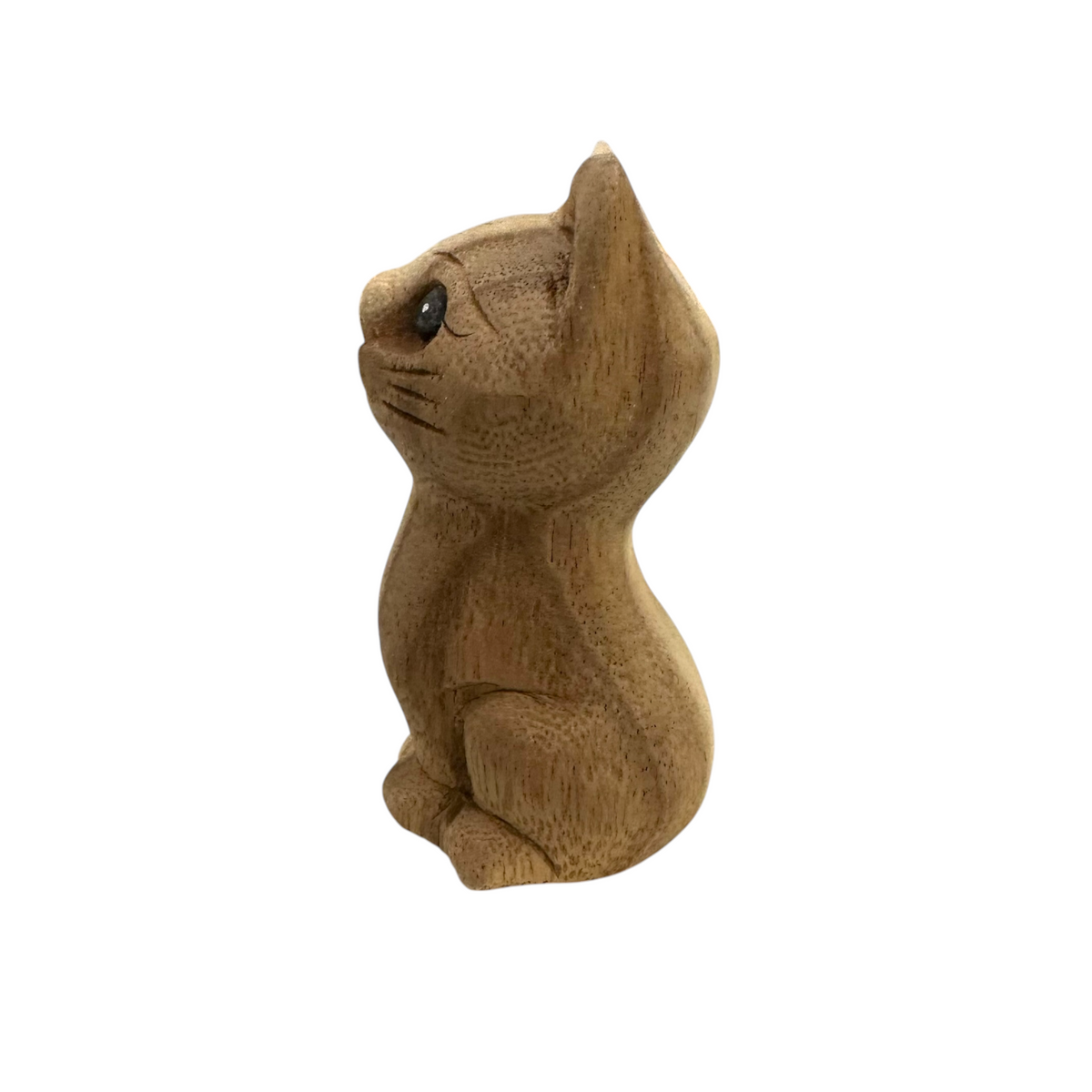 Wooden Waiting Cat Figurine Decoration Music Frog Co