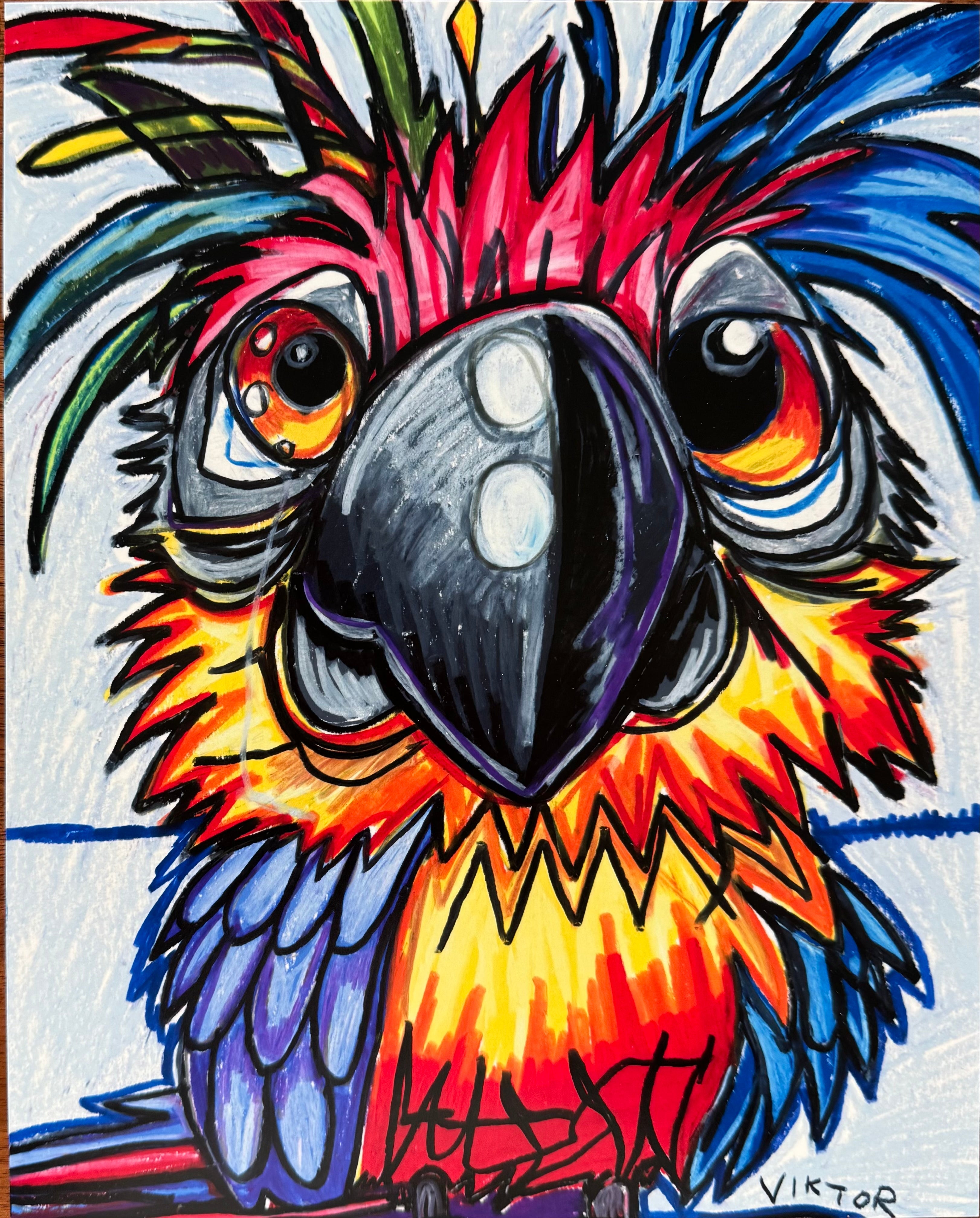 Crazy Parrot - Art Prints Vichy's Art