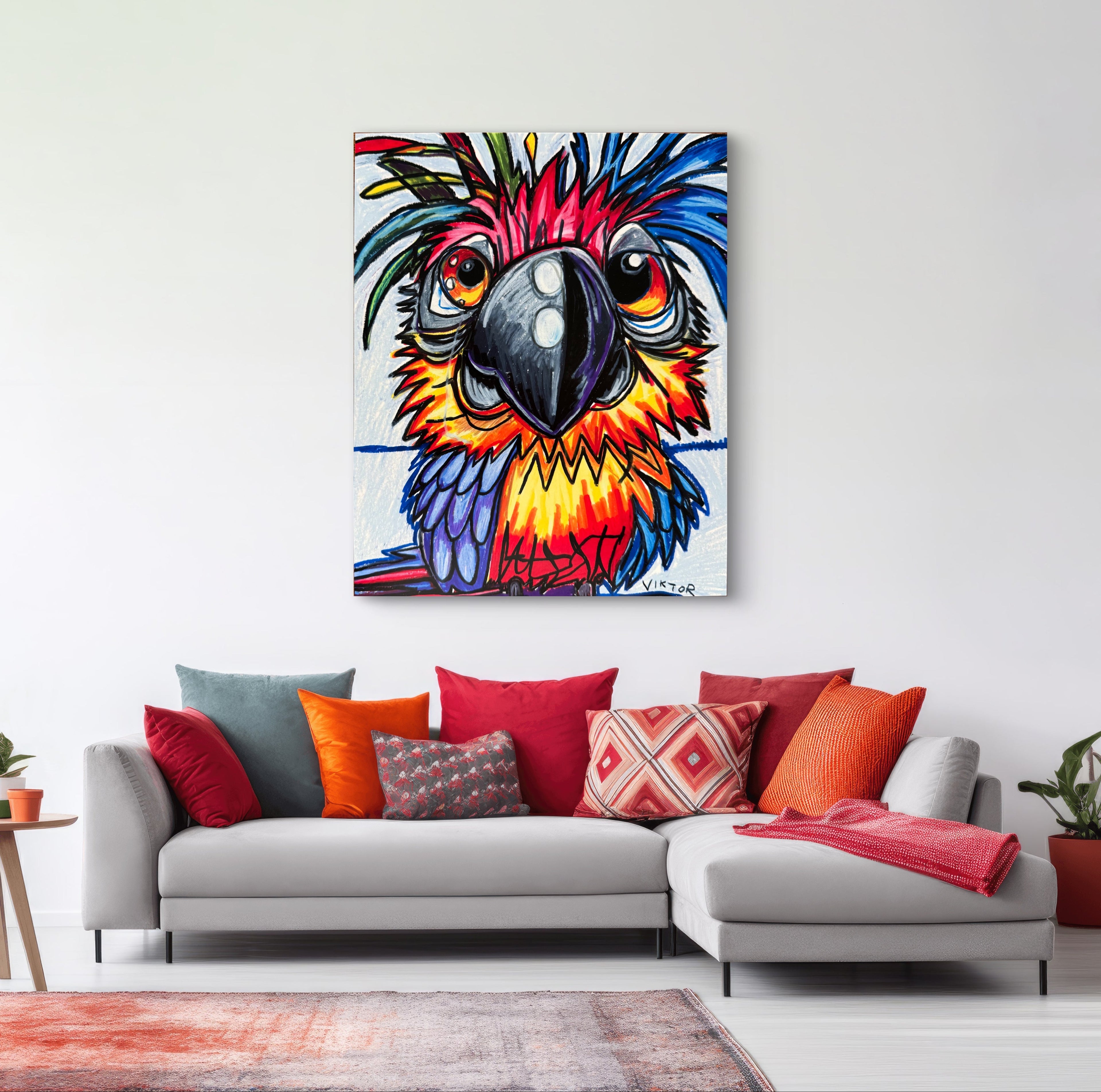 Crazy Parrot - Art Prints Vichy's Art