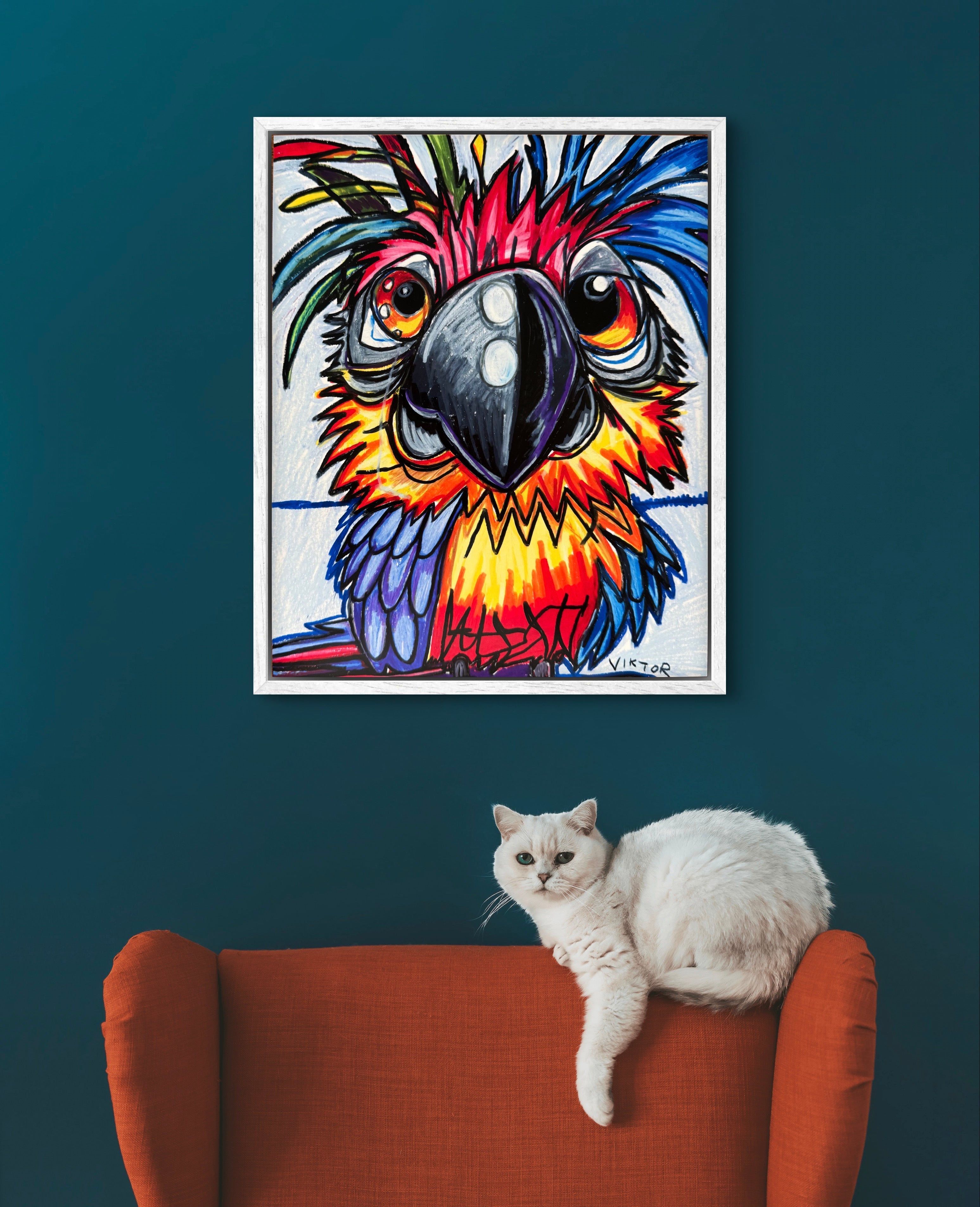 Crazy Parrot - Art Prints Vichy's Art