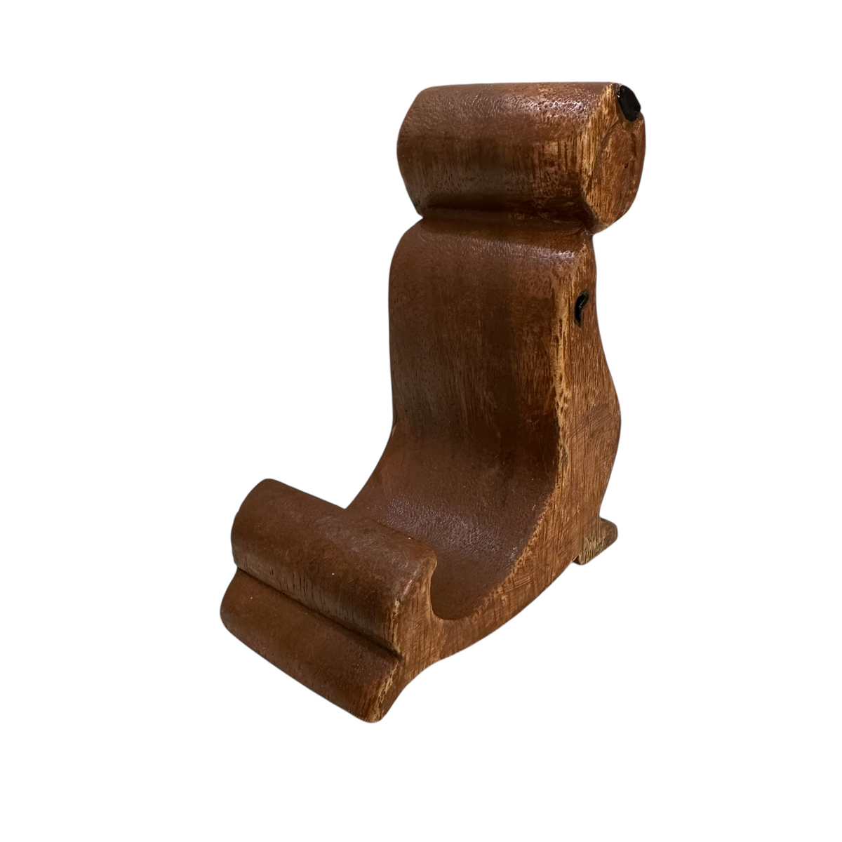 Wooden Seal Phone Holder (Dark Oak) Music Frog Co