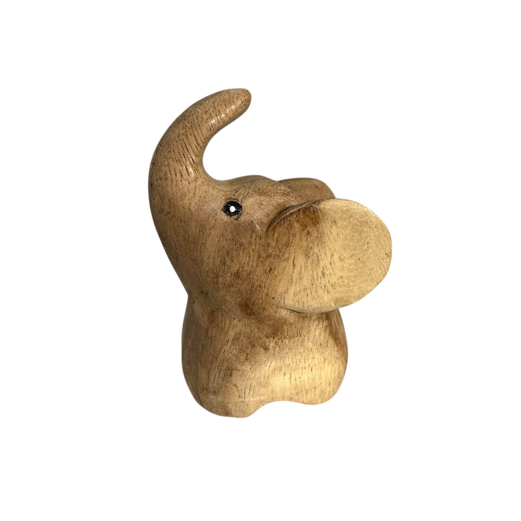 Natural Wood Elephant Butterfly ears Music Frog Co
