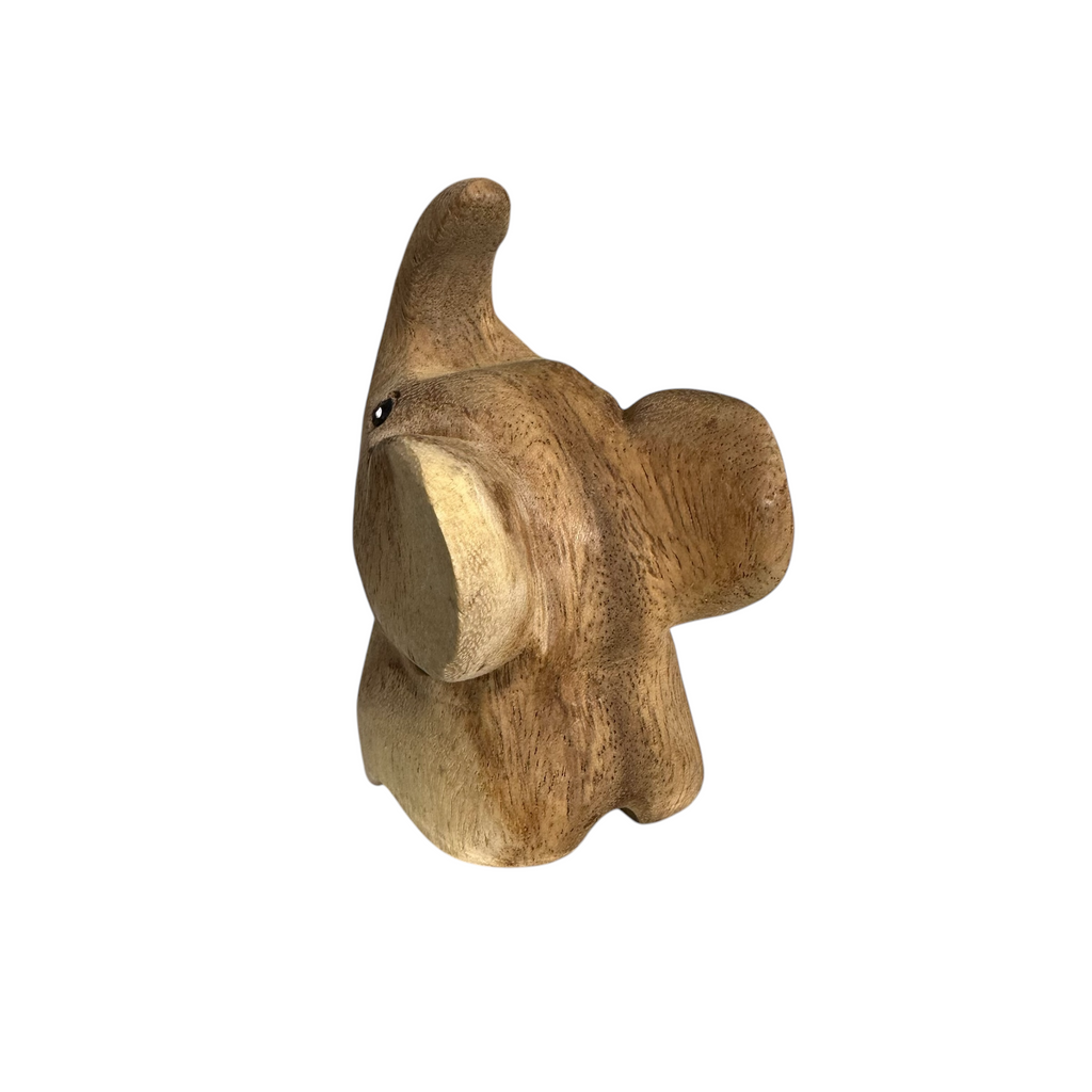 Natural Wood Elephant Butterfly ears Music Frog Co