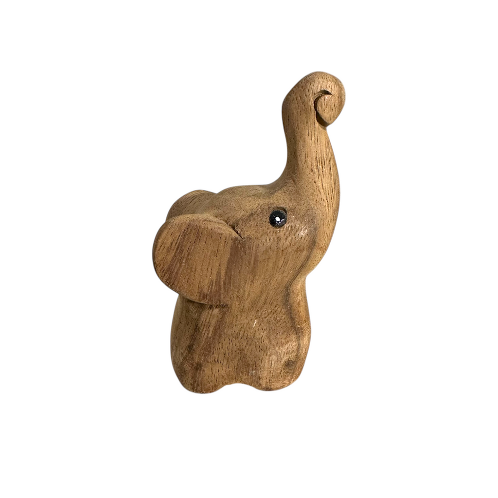 Natural Wood Elephant Wings Ears Music Frog Co