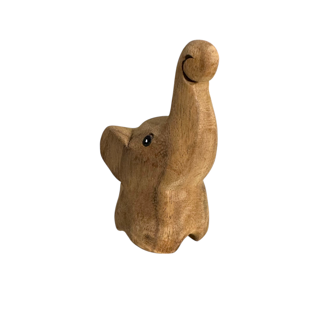 Natural Wood Elephant Wings Ears Music Frog Co