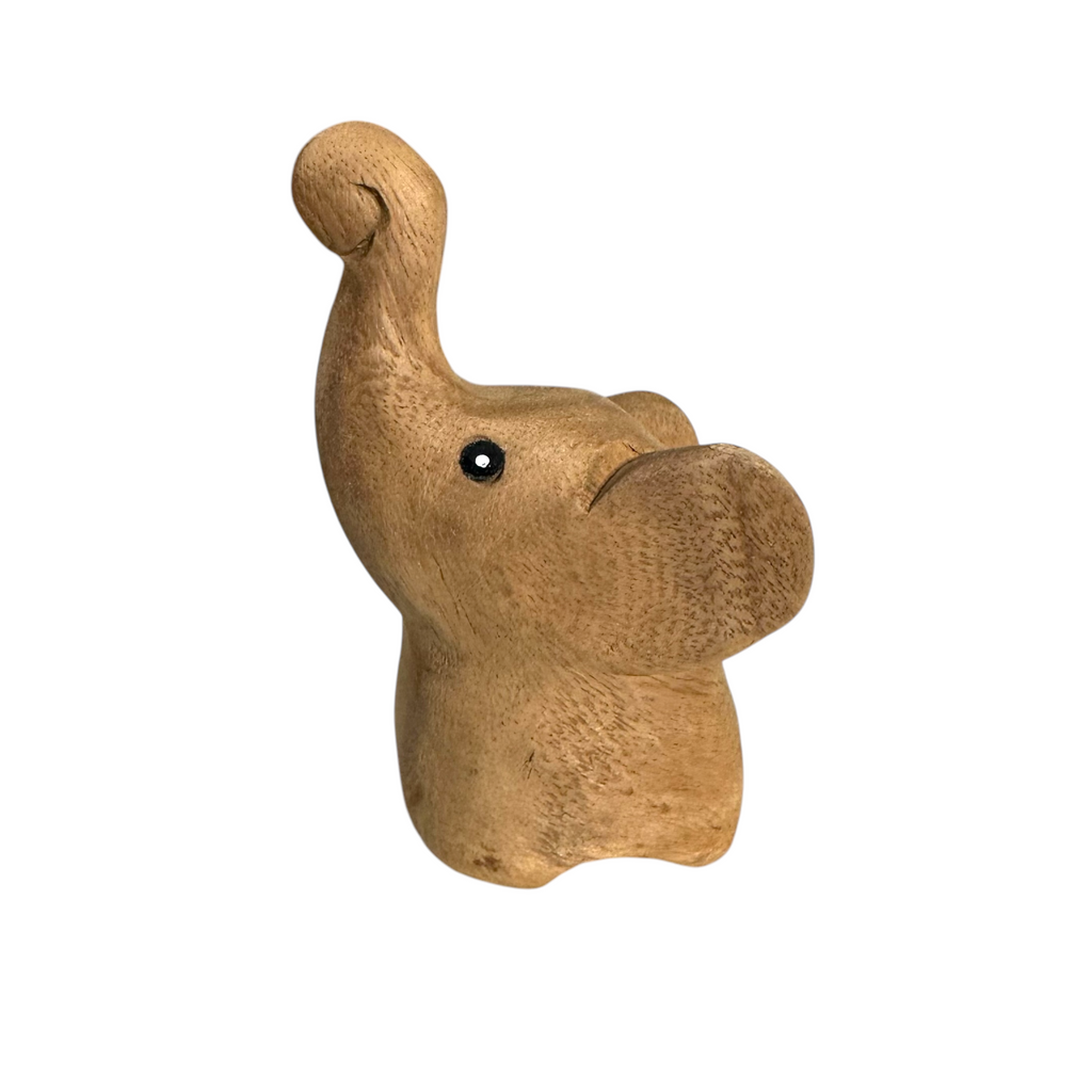 Natural Wood Elephant Wings Ears Music Frog Co