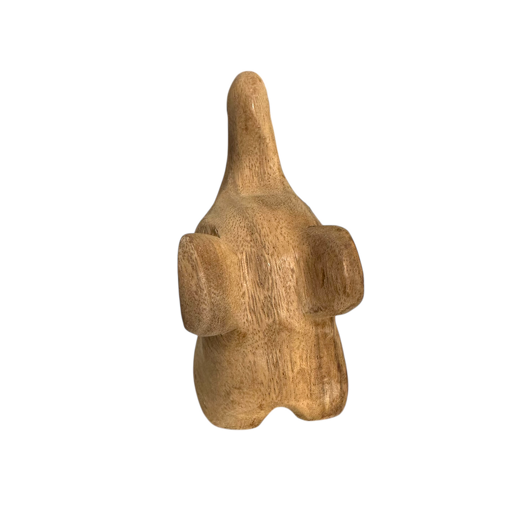 Natural Wood Elephant Wings Ears Music Frog Co