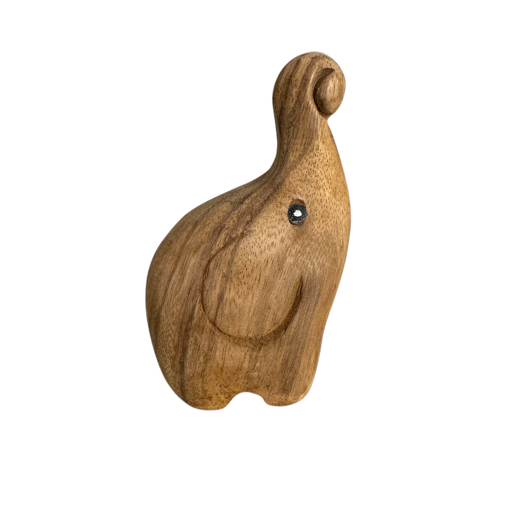 Natural Wooden Fighting Elephant Music Frog Co