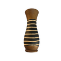 Tall Handcrafted Mango Wood Vase Bee Pattern Music Frog Co