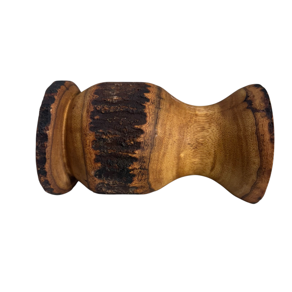 Natural Wood Bark Texture Handcrafted Mango Wood Vase Music Frog Co