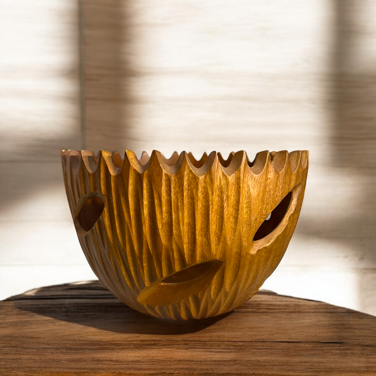 Suncrest Artisan Wooden Bowl Music Frog Co