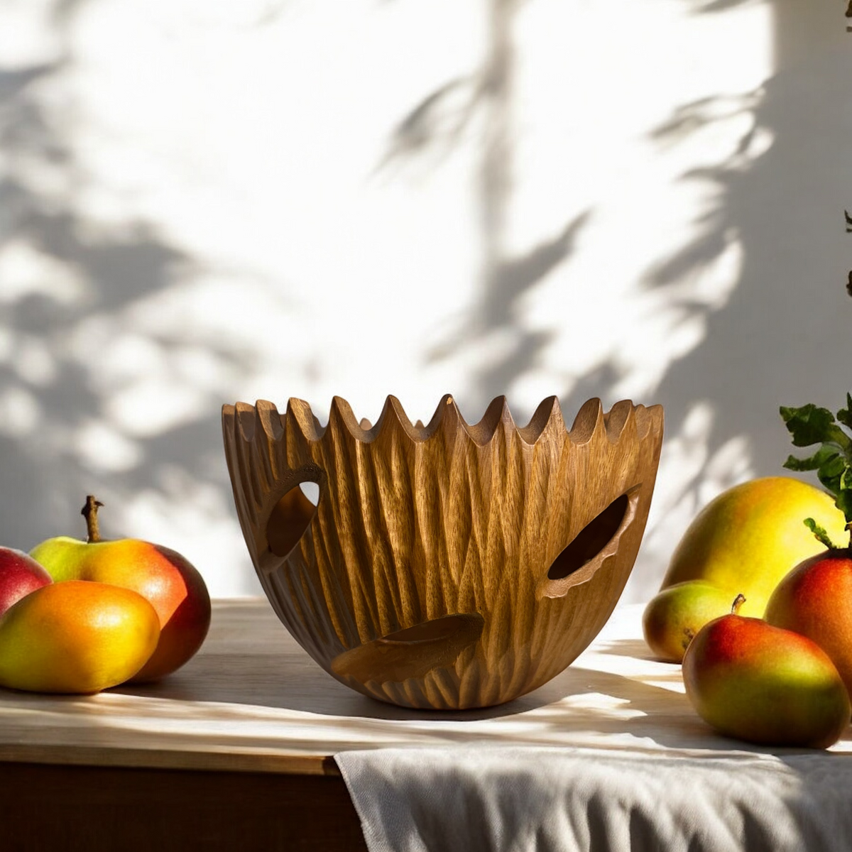 Suncrest Artisan Wooden Bowl Music Frog Co
