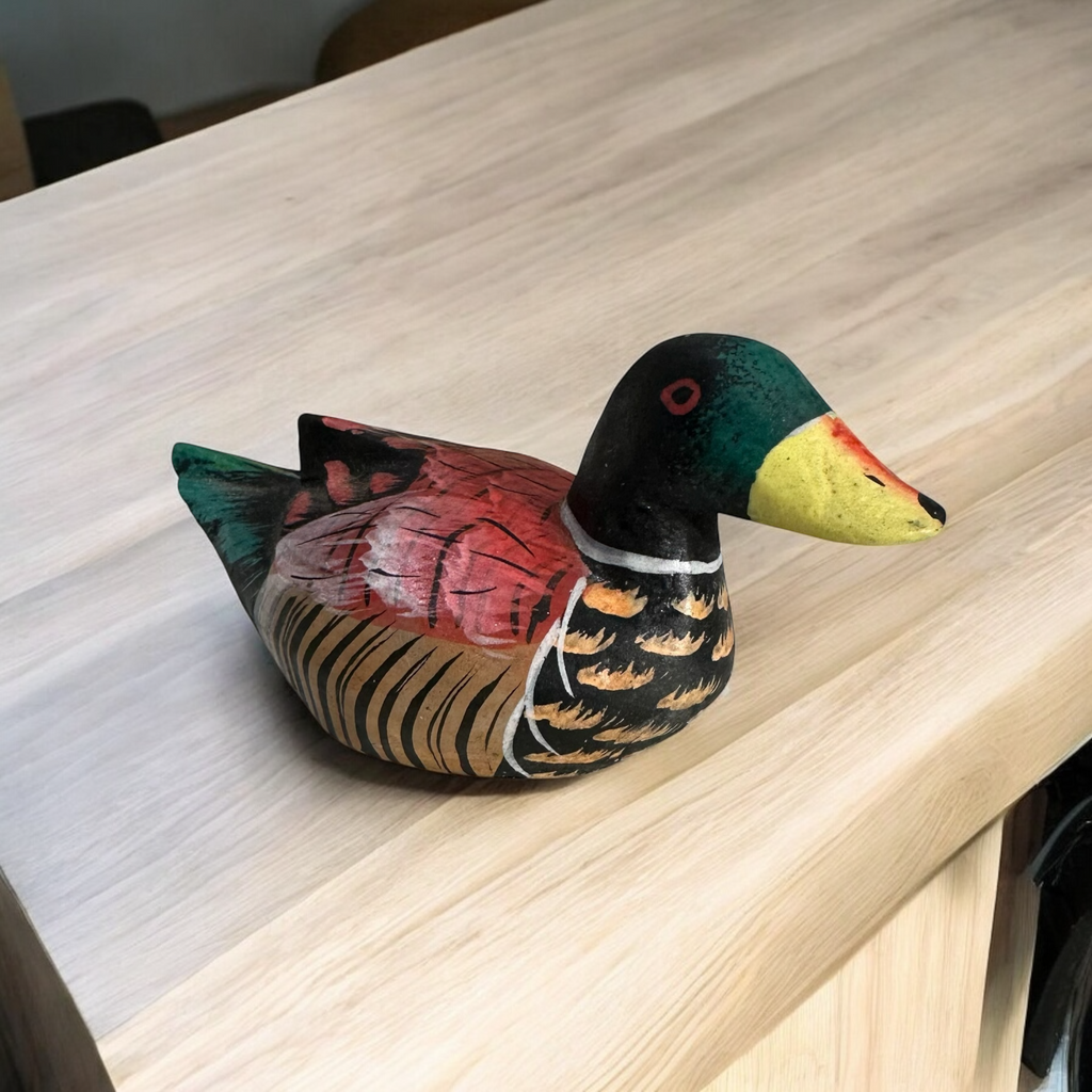 handcrafted-wooden-duck-figurine Music Frog Co