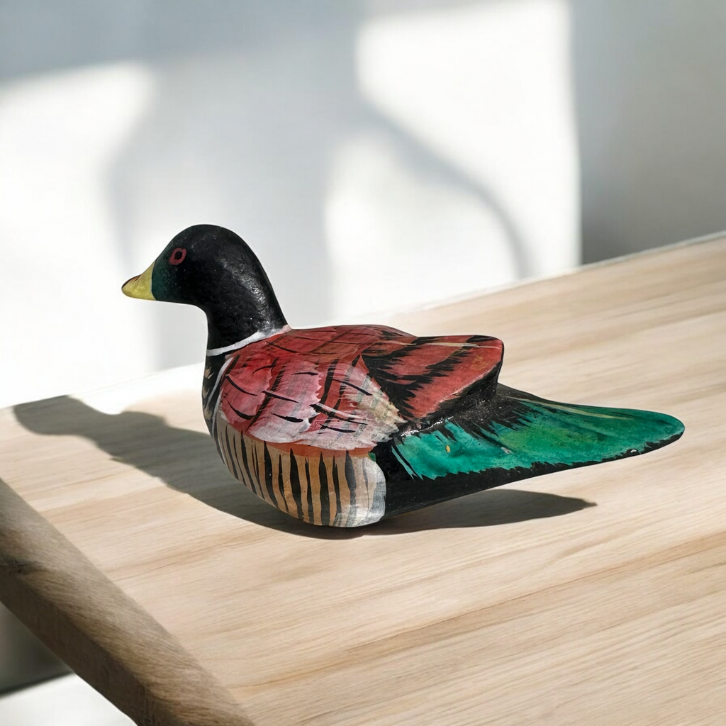handcrafted-wooden-duck-figurine Music Frog Co