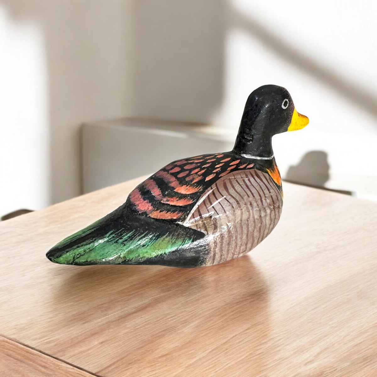Rustic Mallard Duck Carving Music Frog Co