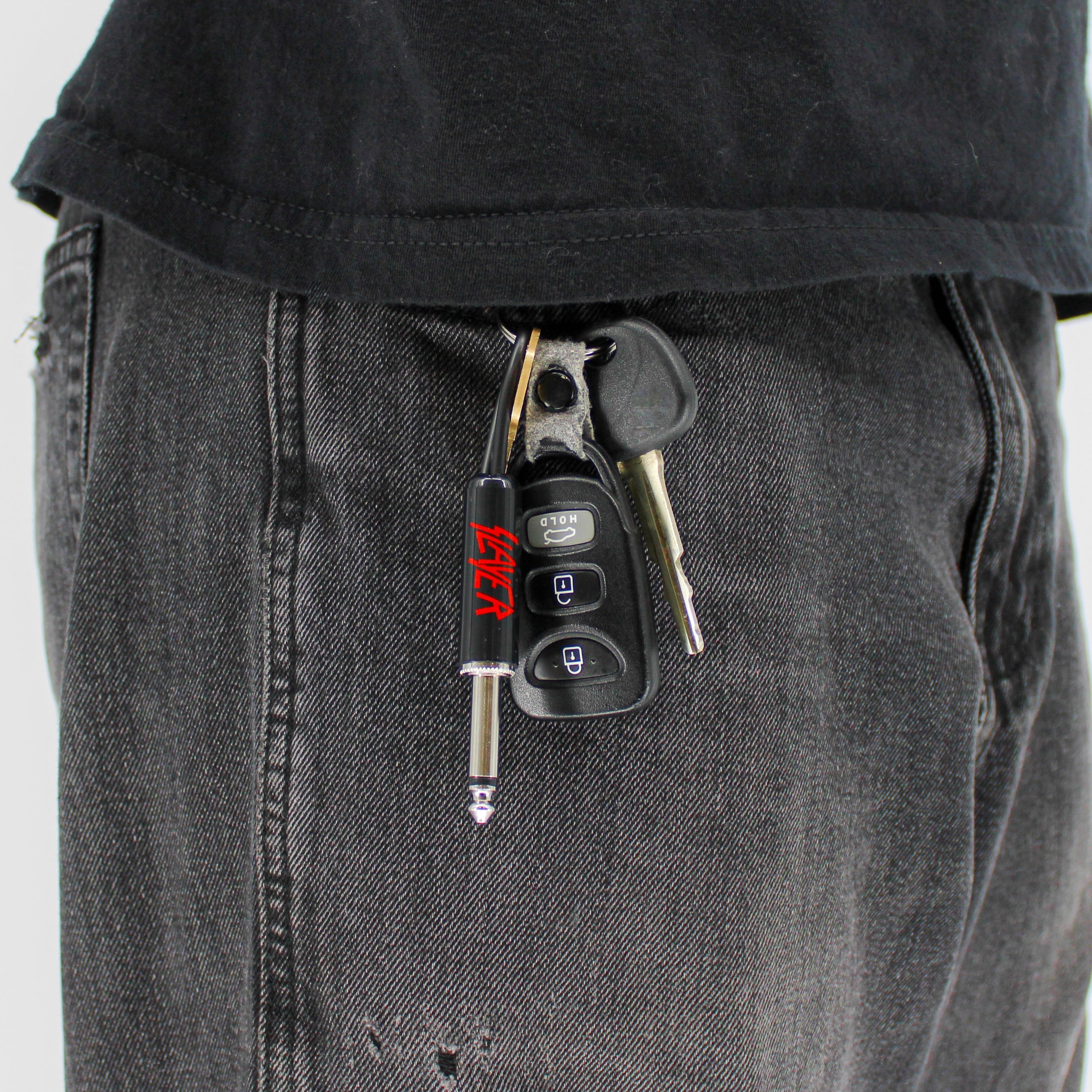 Slayer Red Logo Plug Keychain Pluginz Keychains