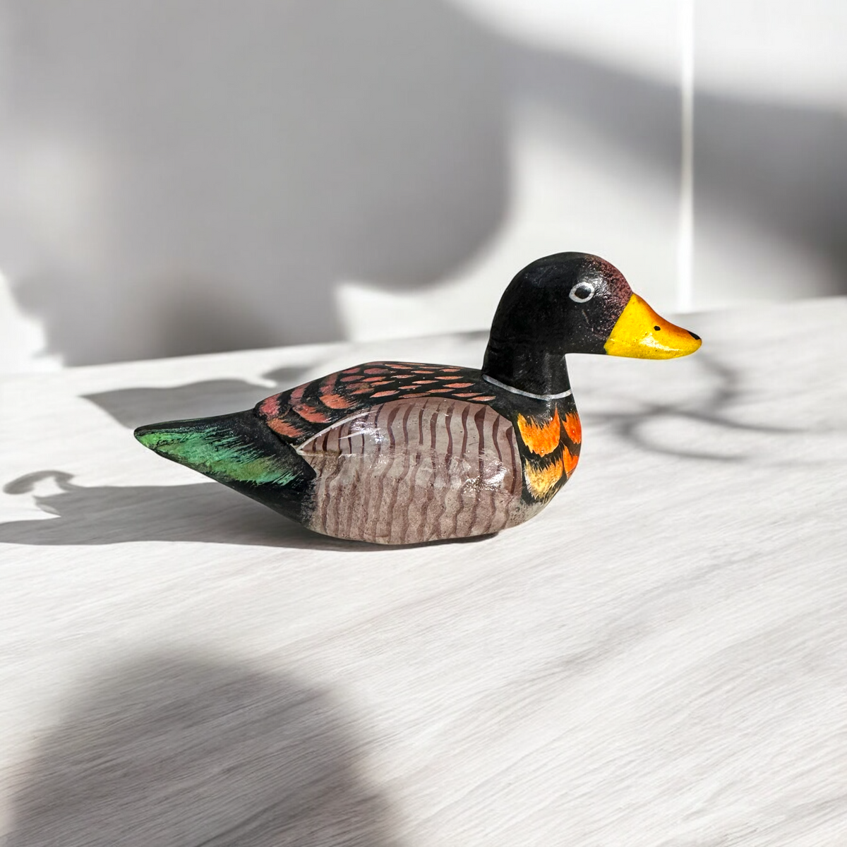 Rustic Mallard Duck Carving Music Frog Co