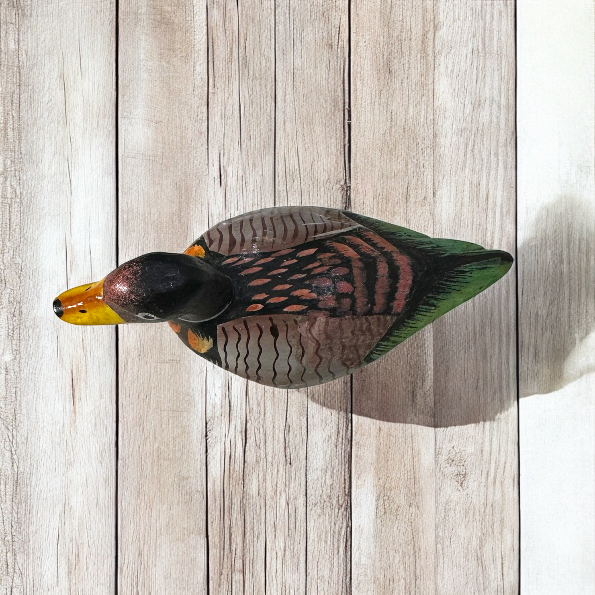 Rustic Mallard Duck Carving Music Frog Co
