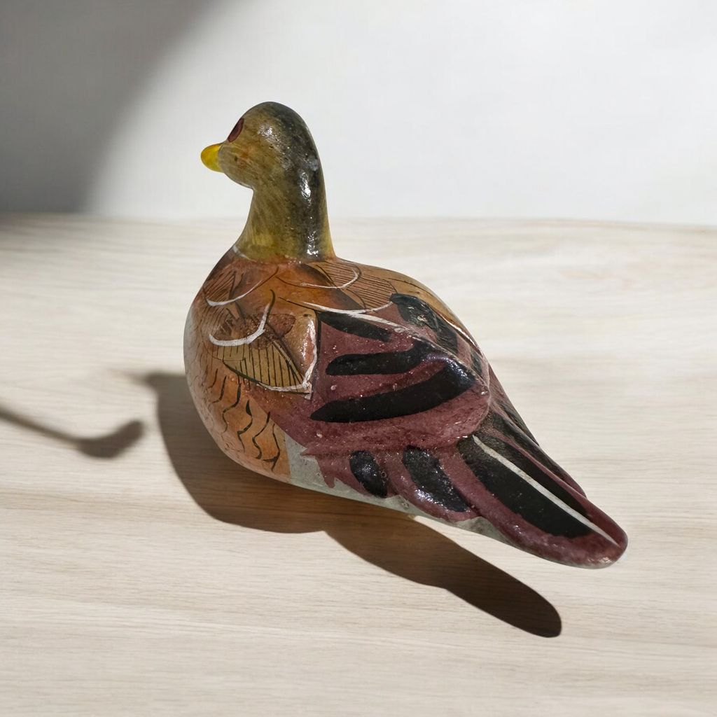 Artisan Hand-Painted Wooden Duck Music Frog Co