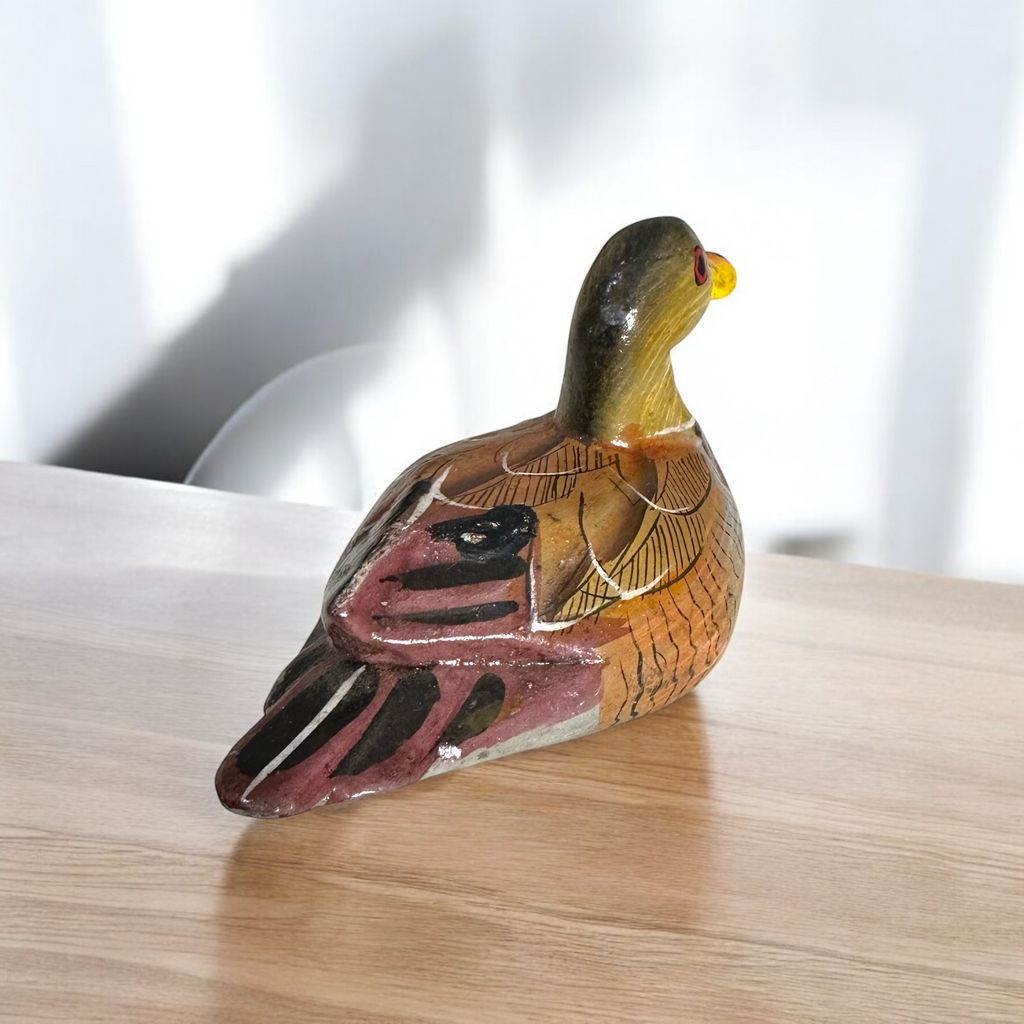 Artisan Hand-Painted Wooden Duck Music Frog Co
