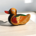 Handcrafted Colorful Wooden Duck Music Frog Co