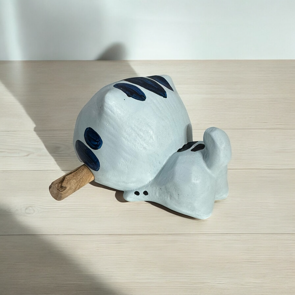 Handcrafted Cute Cat Wooden Percussion Instrument Music Frog Co