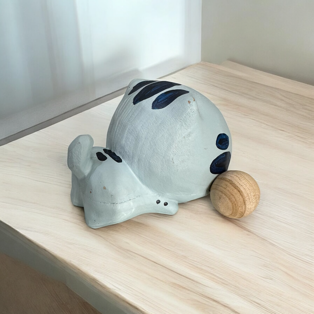 Handcrafted Cute Cat Wooden Percussion Instrument Music Frog Co