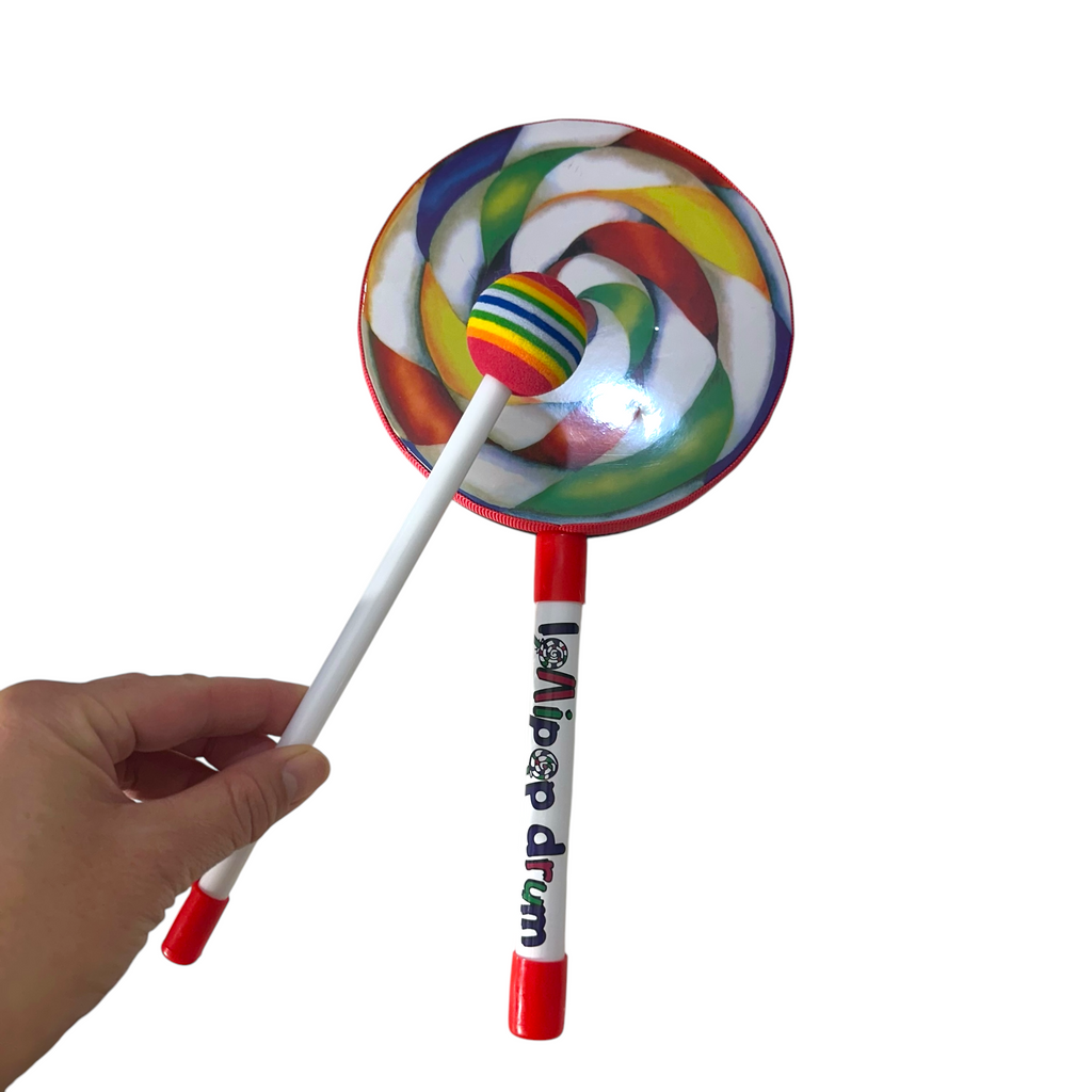 CandySwirl Lollipop Drum Music Frog Co
