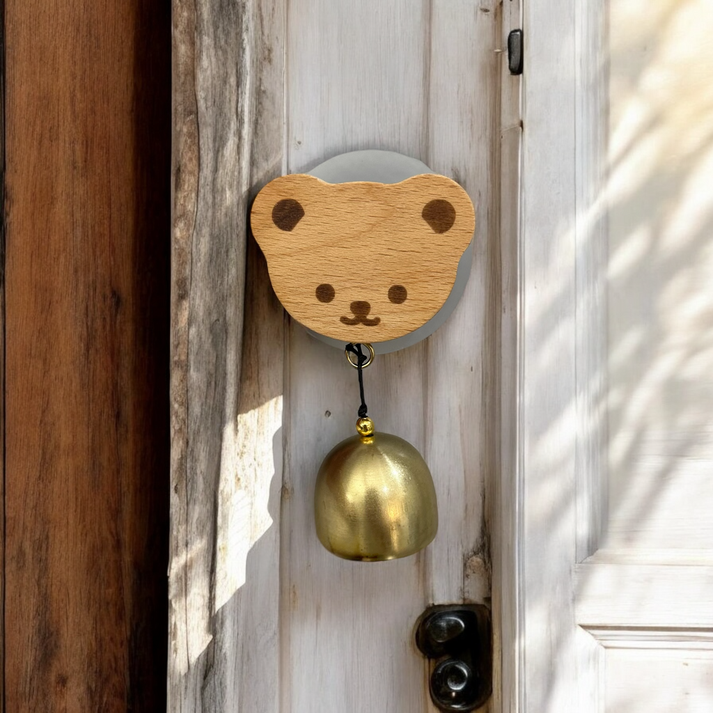 Bear Charm Wooden Doorbell Music Frog Co