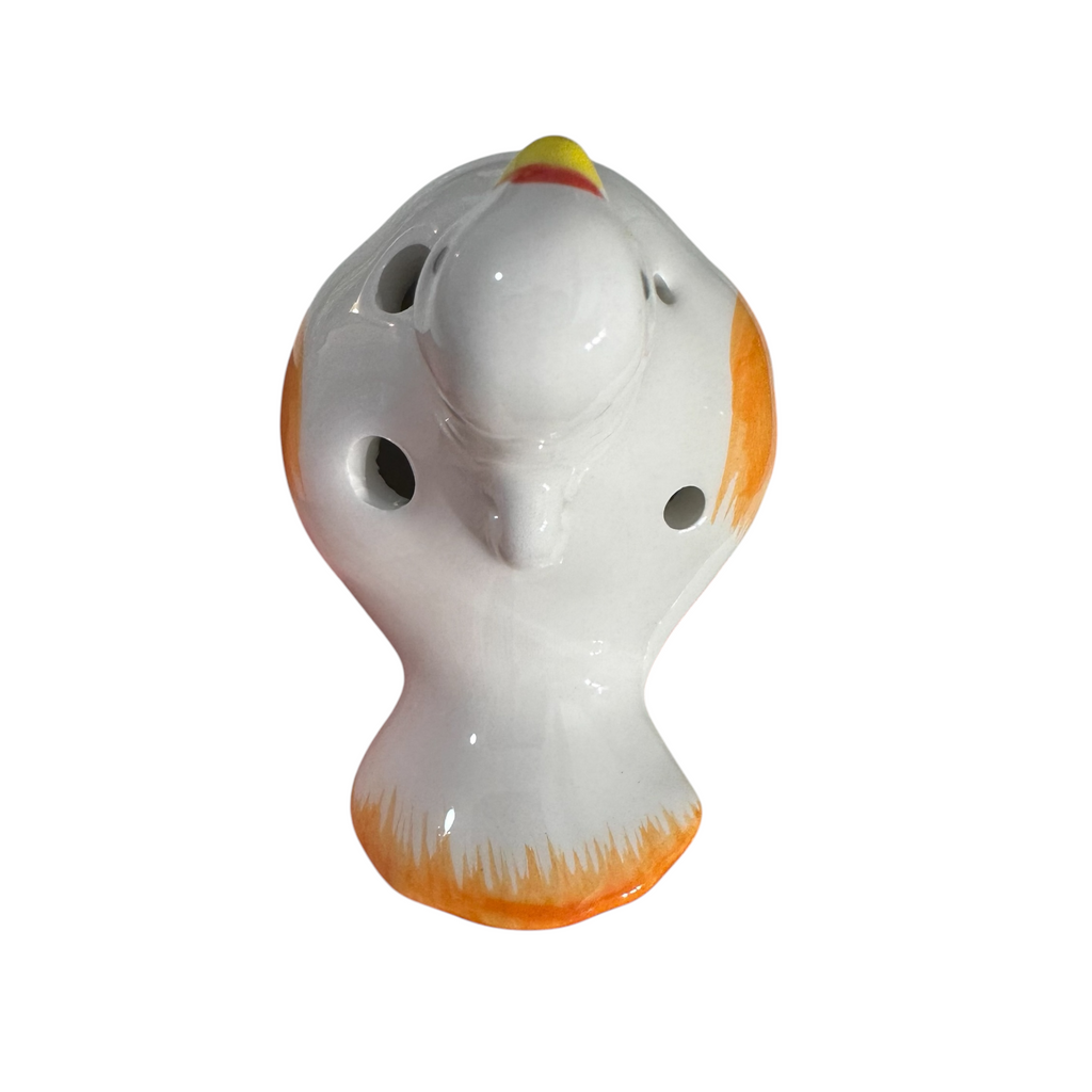 Ceramic Bird Water Whistle – Orange Wing Music Frog Co