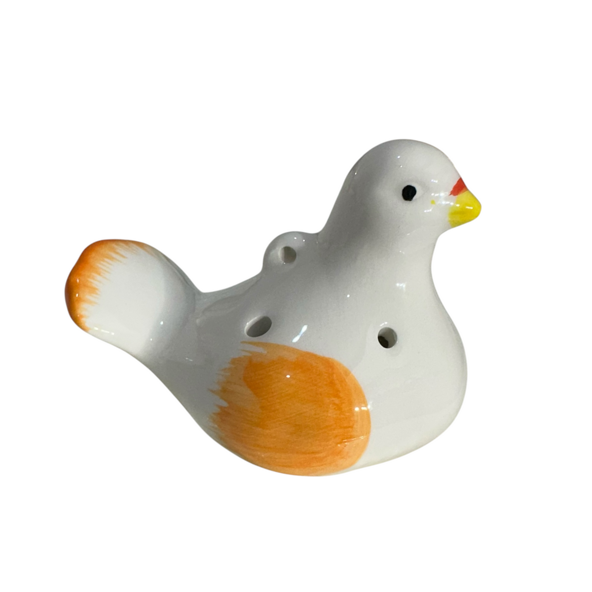 Ceramic Bird Water Whistle – Orange Wing Music Frog Co