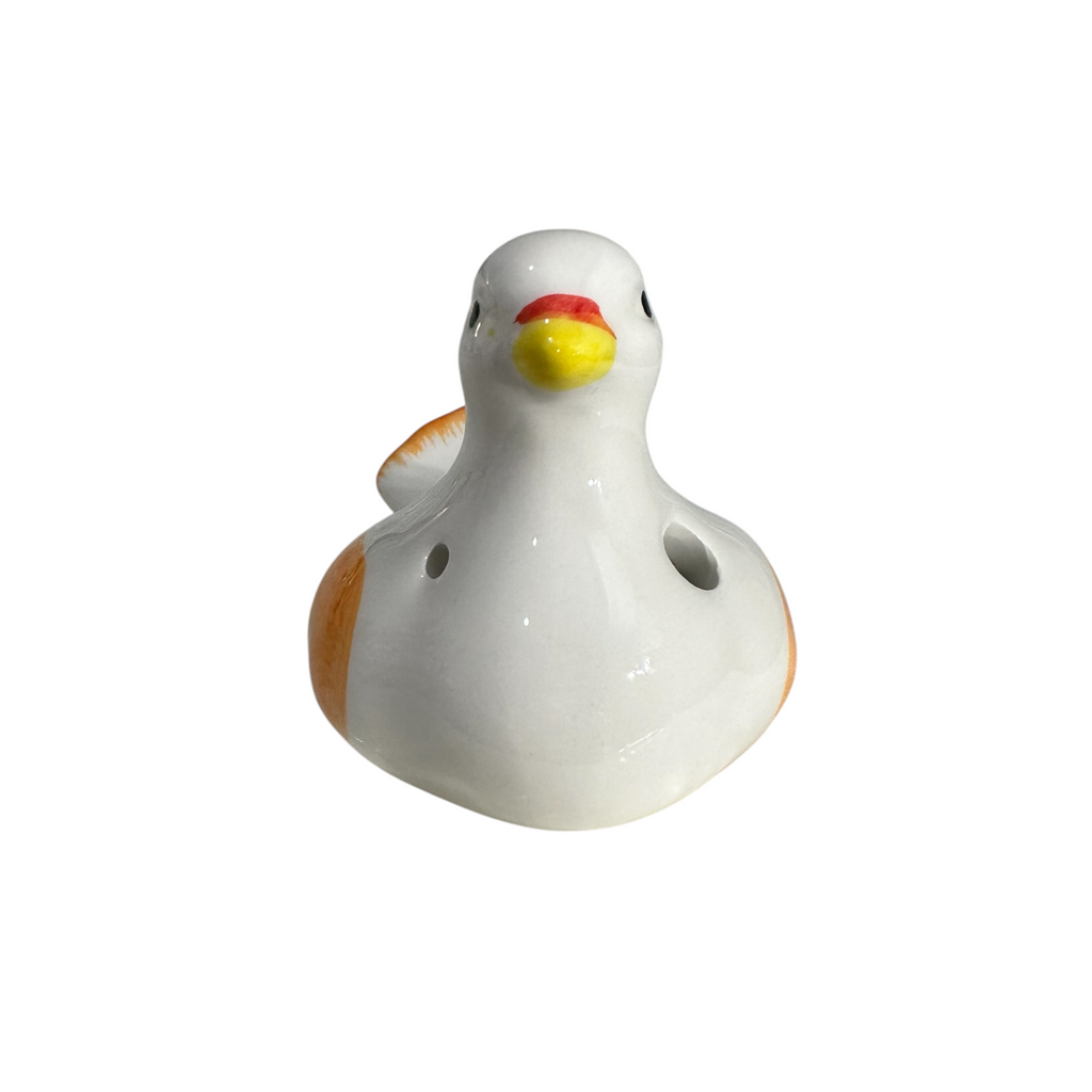 Ceramic Bird Water Whistle – Orange Wing Music Frog Co