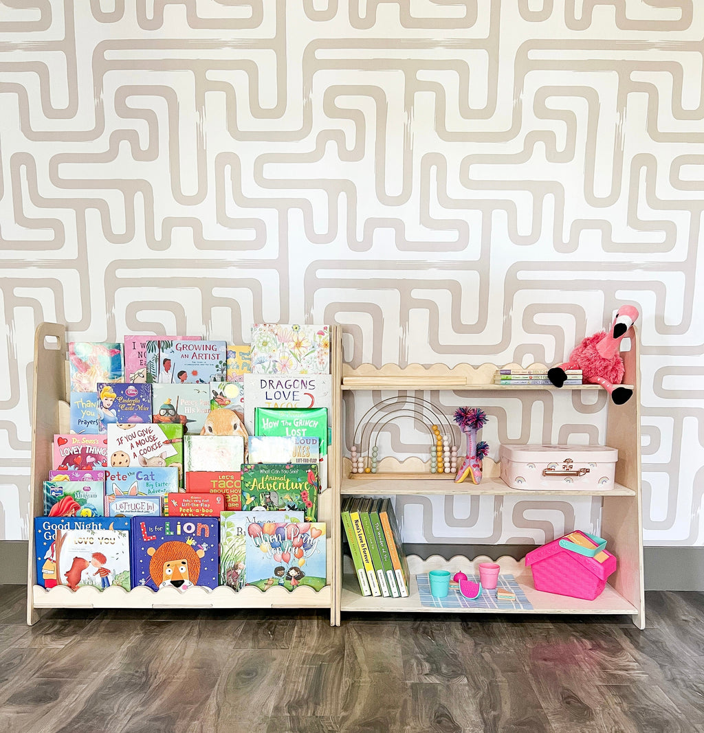 RAY+ROY- Scalloped Toy Shelf + Bookshelf Bush Acres