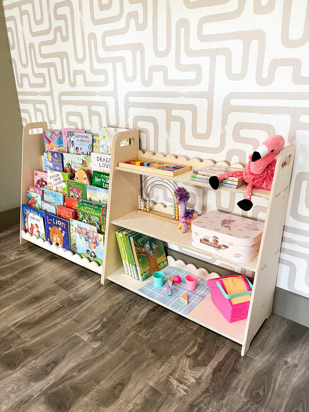 RAY+ROY- Scalloped Toy Shelf + Bookshelf Bush Acres