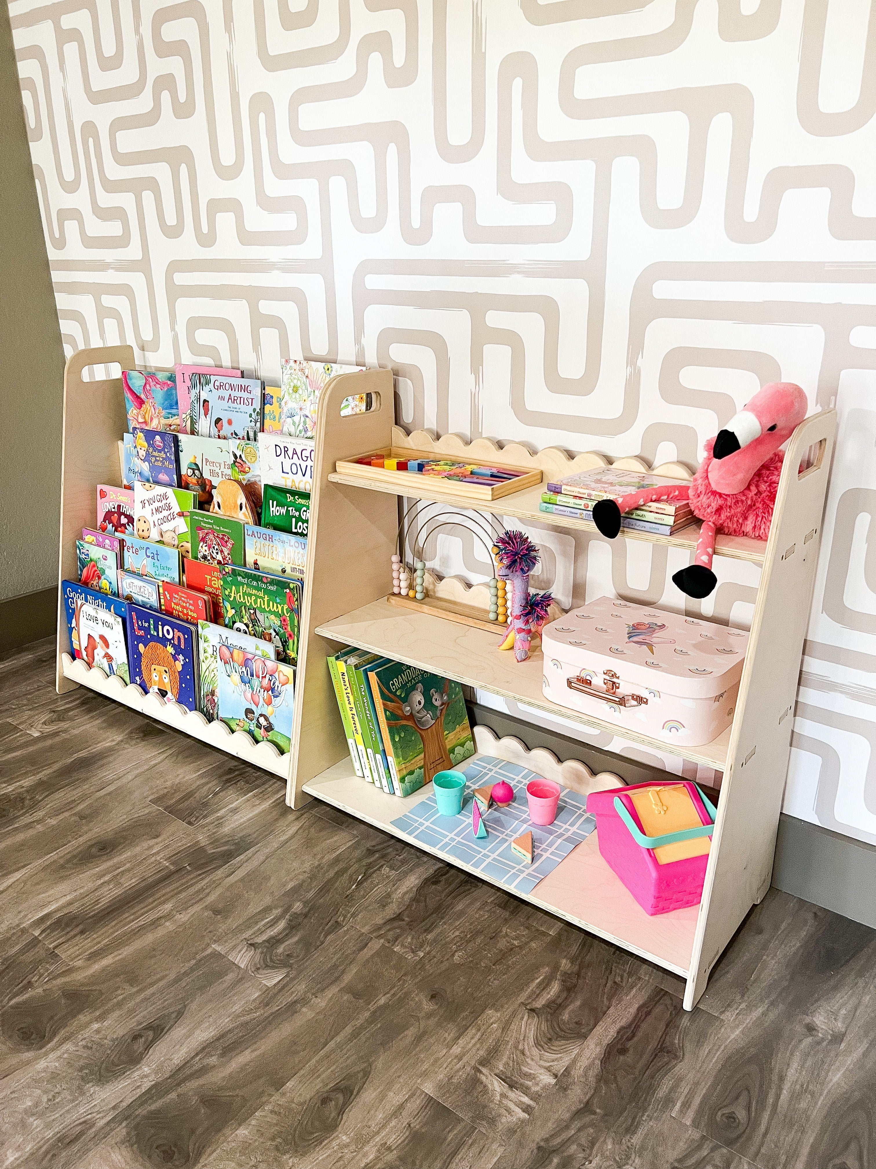RAY+ROY- Scalloped Toy Shelf + Bookshelf Bush Acres