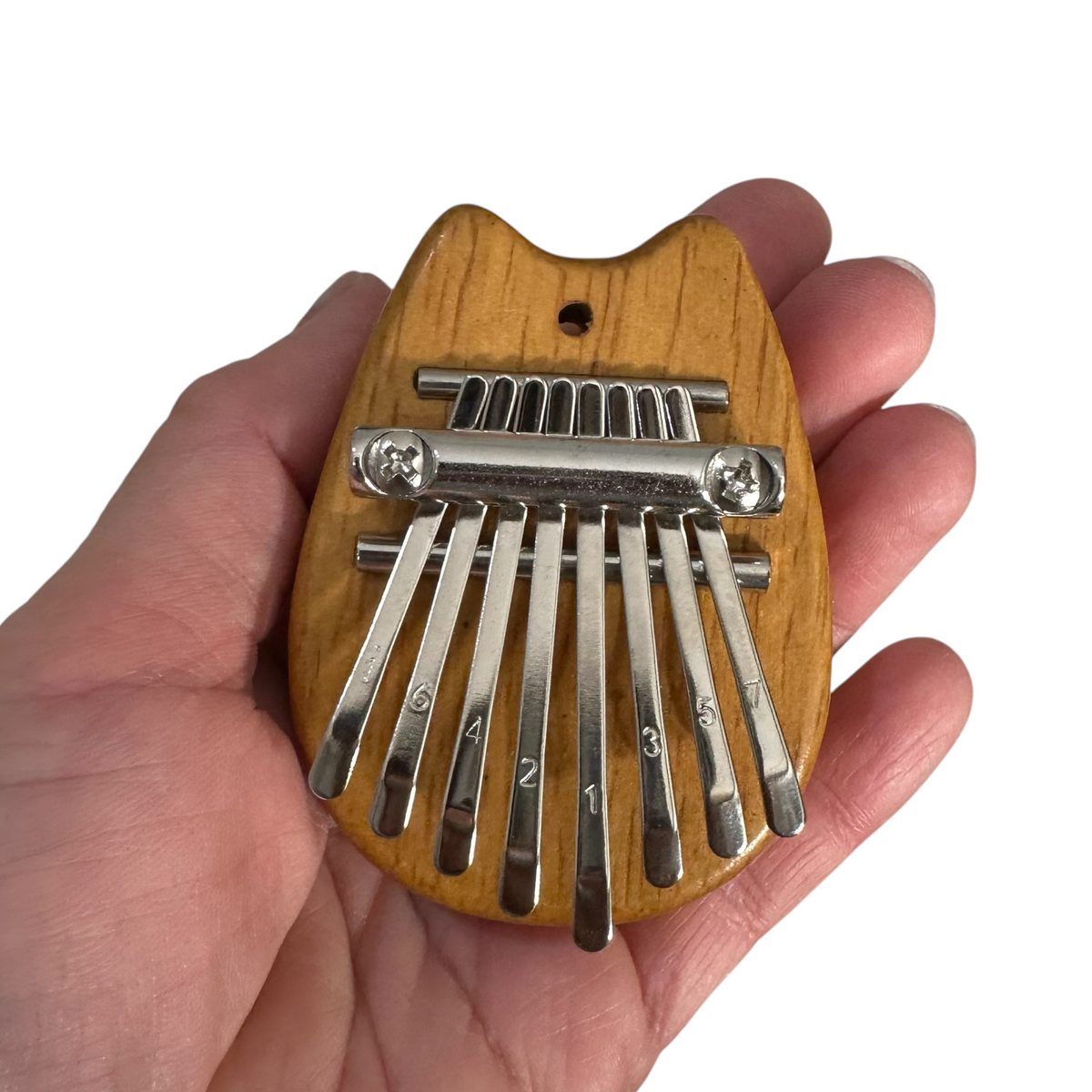 Cat-Shaped Wooden Kalimba – 8-Key Thumb Piano Music Frog Co
