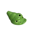 Handcrafted Green Seashell Ceramic Ocarina – Musical Instrument Music Frog Co