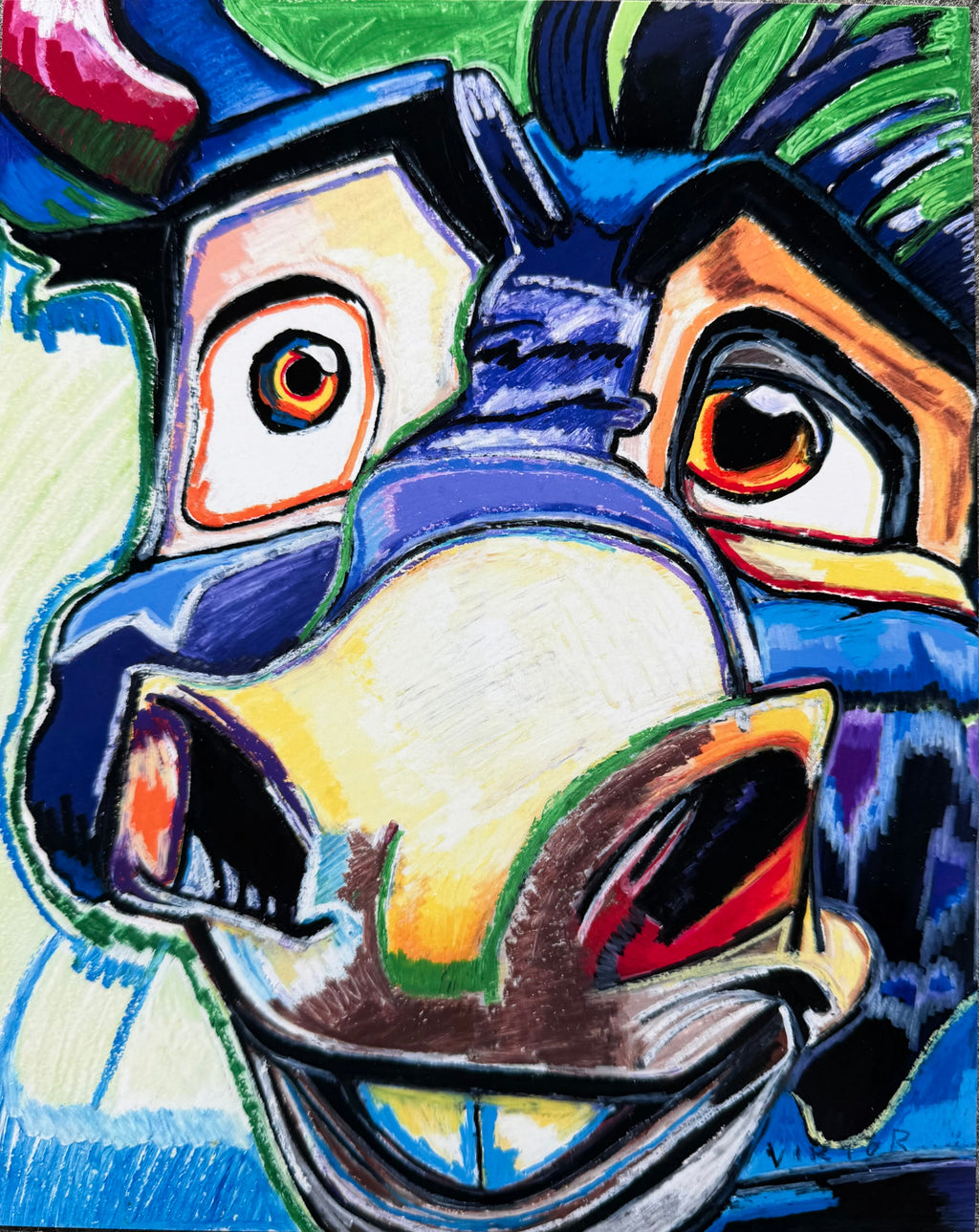 The Blue Donkey - Art Prints Vichy's Art