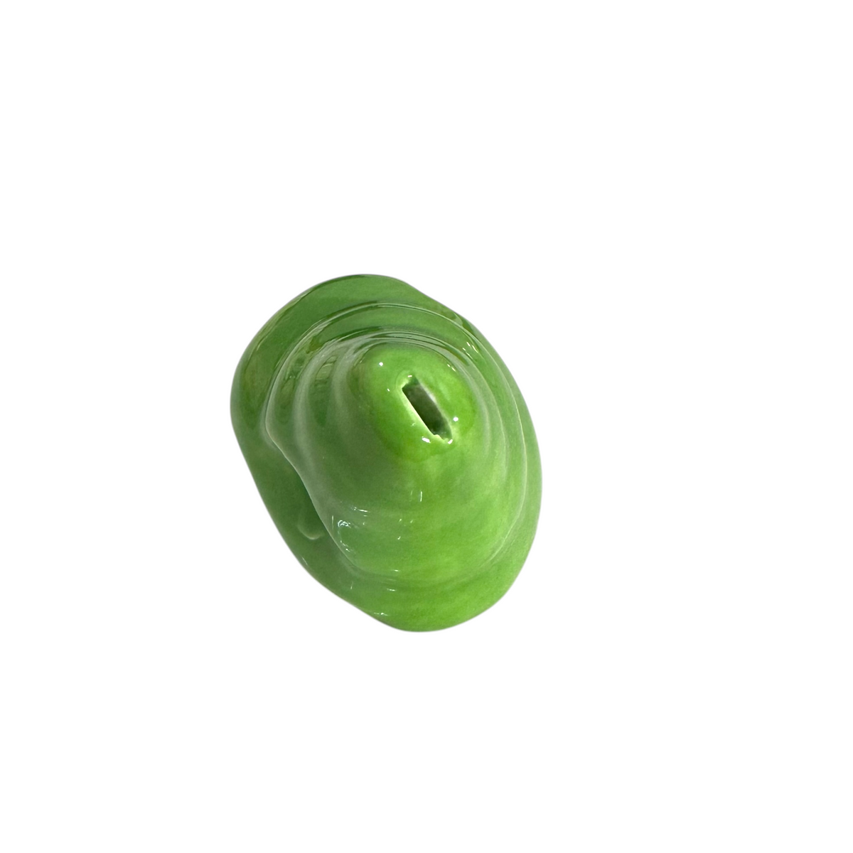 Handcrafted Green Seashell Ceramic Ocarina – Musical Instrument Music Frog Co
