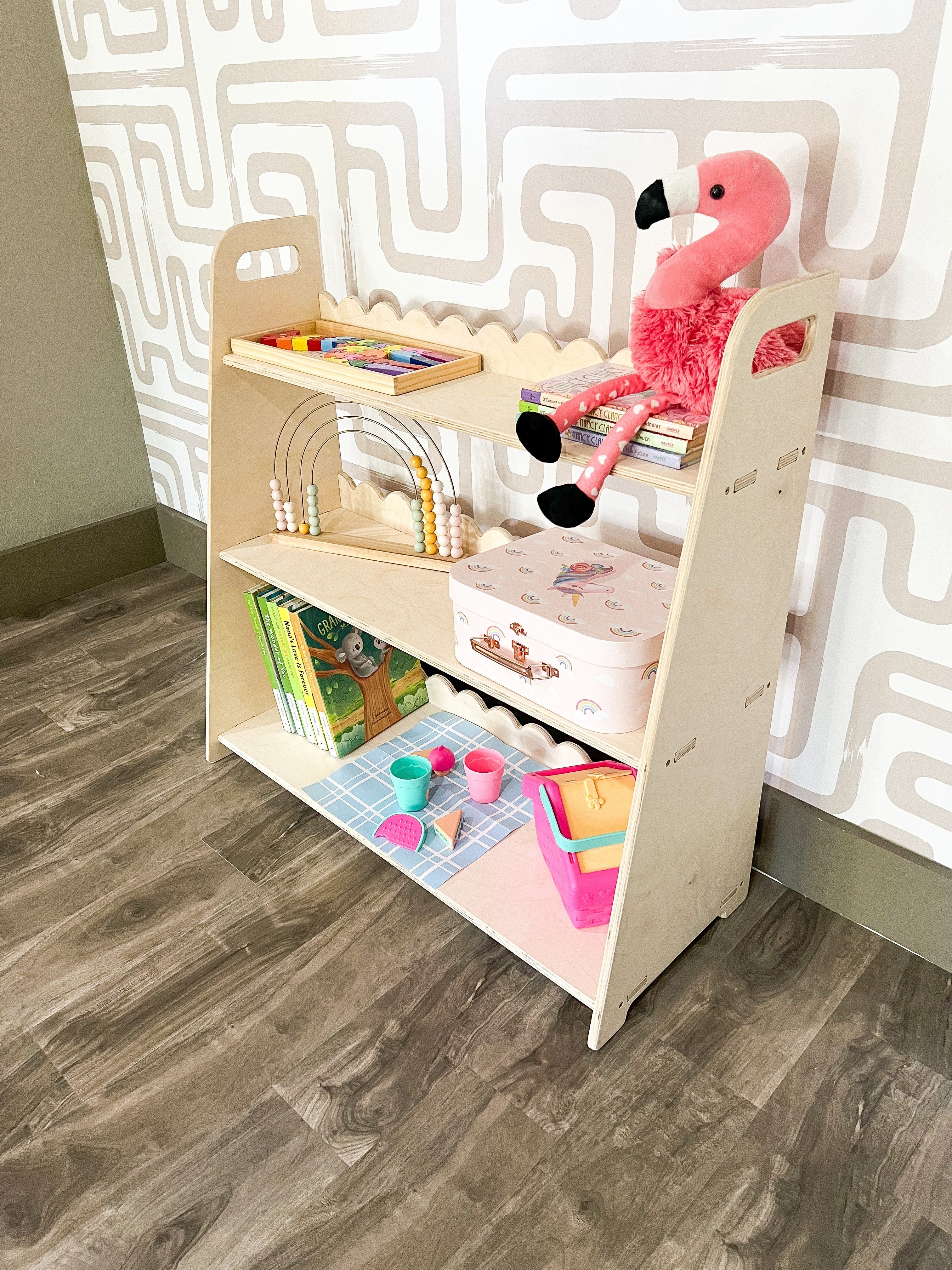 RAY+ROY- Scalloped Toy Shelf + Bookshelf Bush Acres