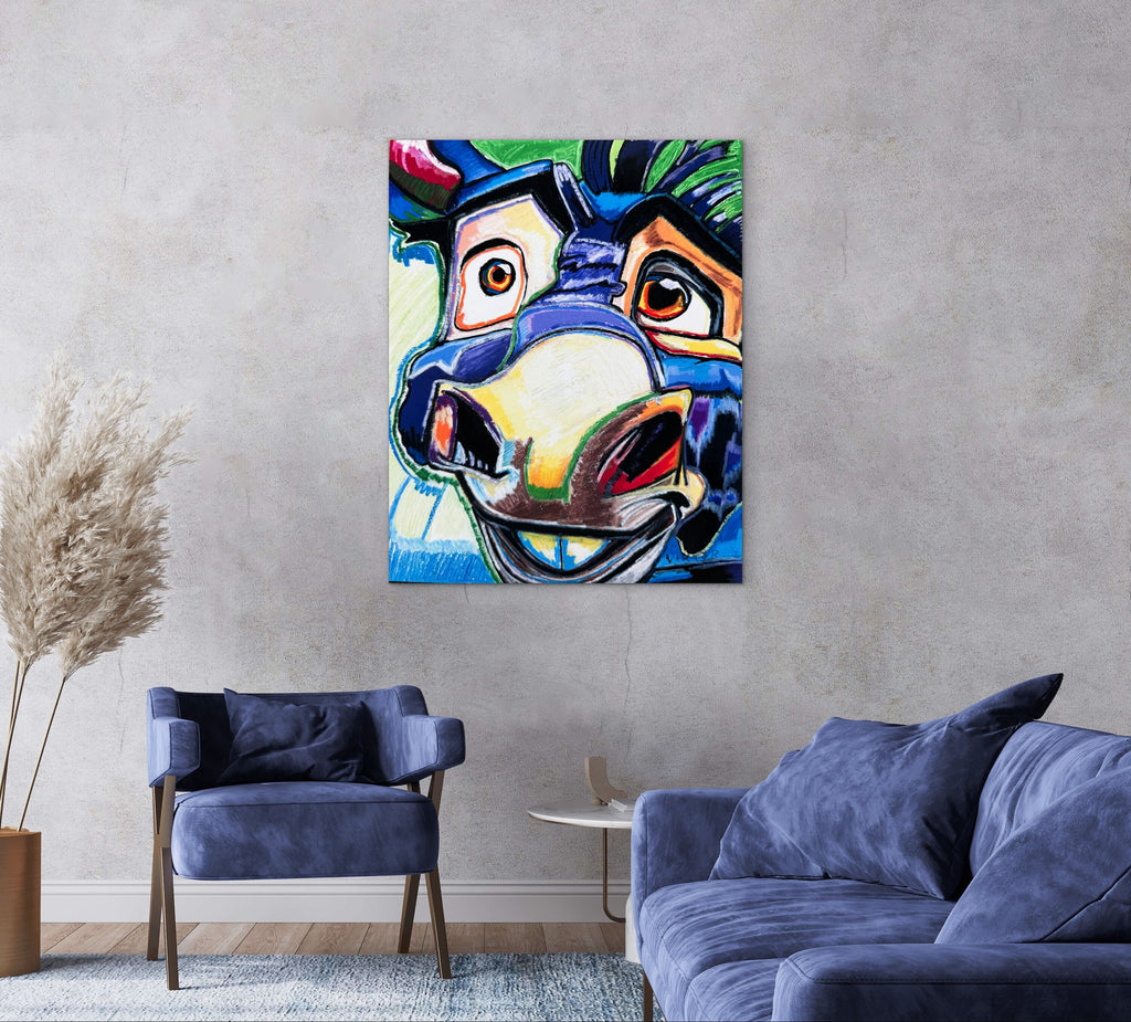 The Blue Donkey - Art Prints Vichy's Art
