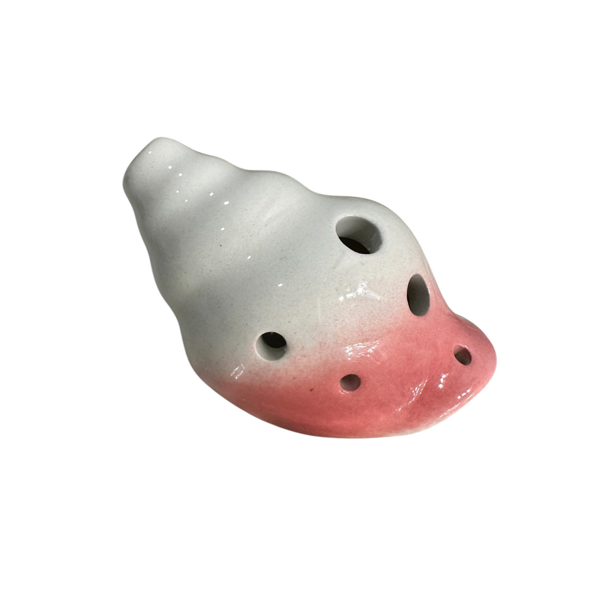 Handcrafted Pink Seashell Ceramic Ocarina – Musical Instrument Music Frog Co
