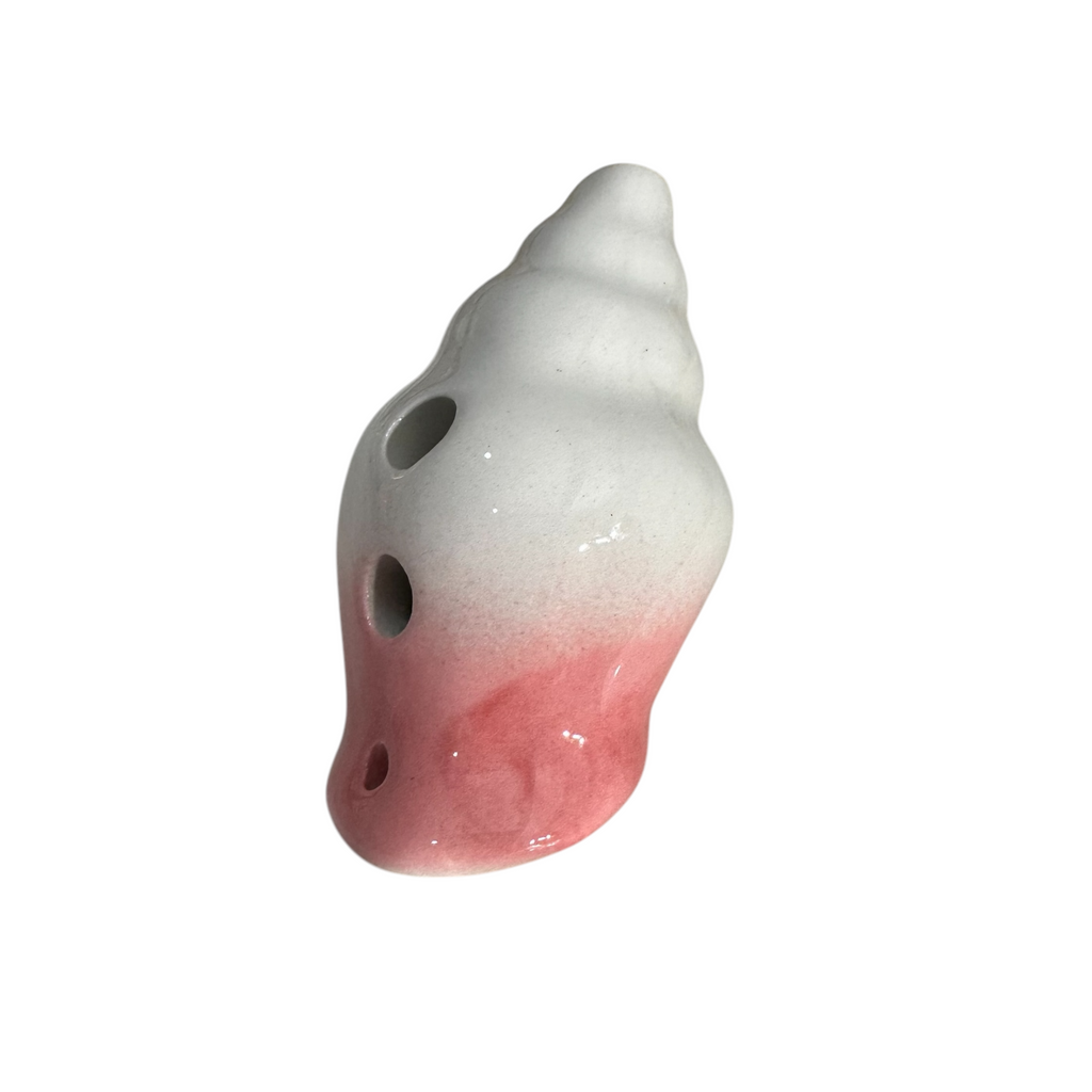 Handcrafted Pink Seashell Ceramic Ocarina – Musical Instrument Music Frog Co