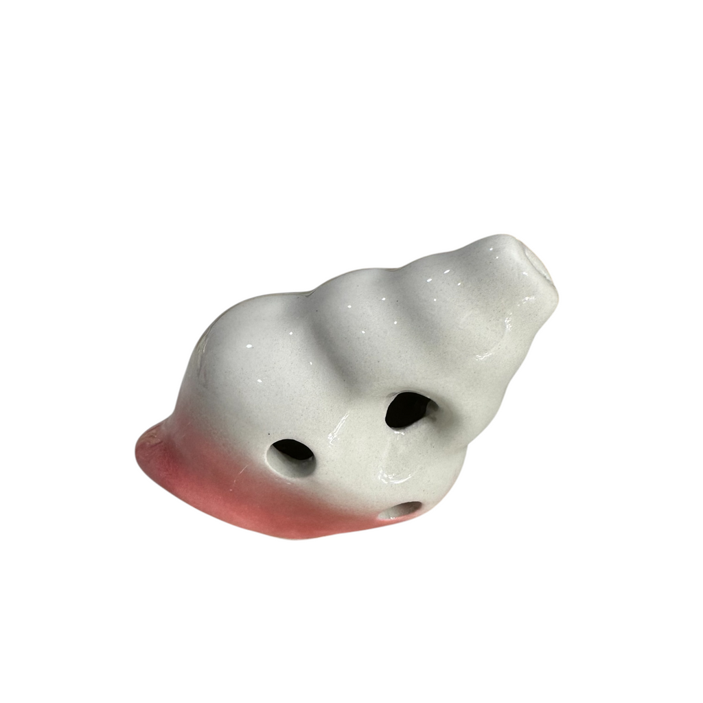 Handcrafted Pink Seashell Ceramic Ocarina – Musical Instrument Music Frog Co