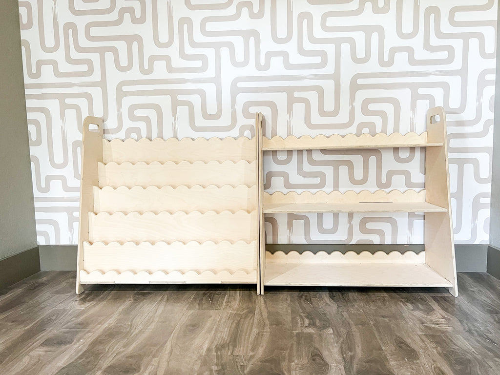RAY+ROY- Scalloped Toy Shelf + Bookshelf Bush Acres