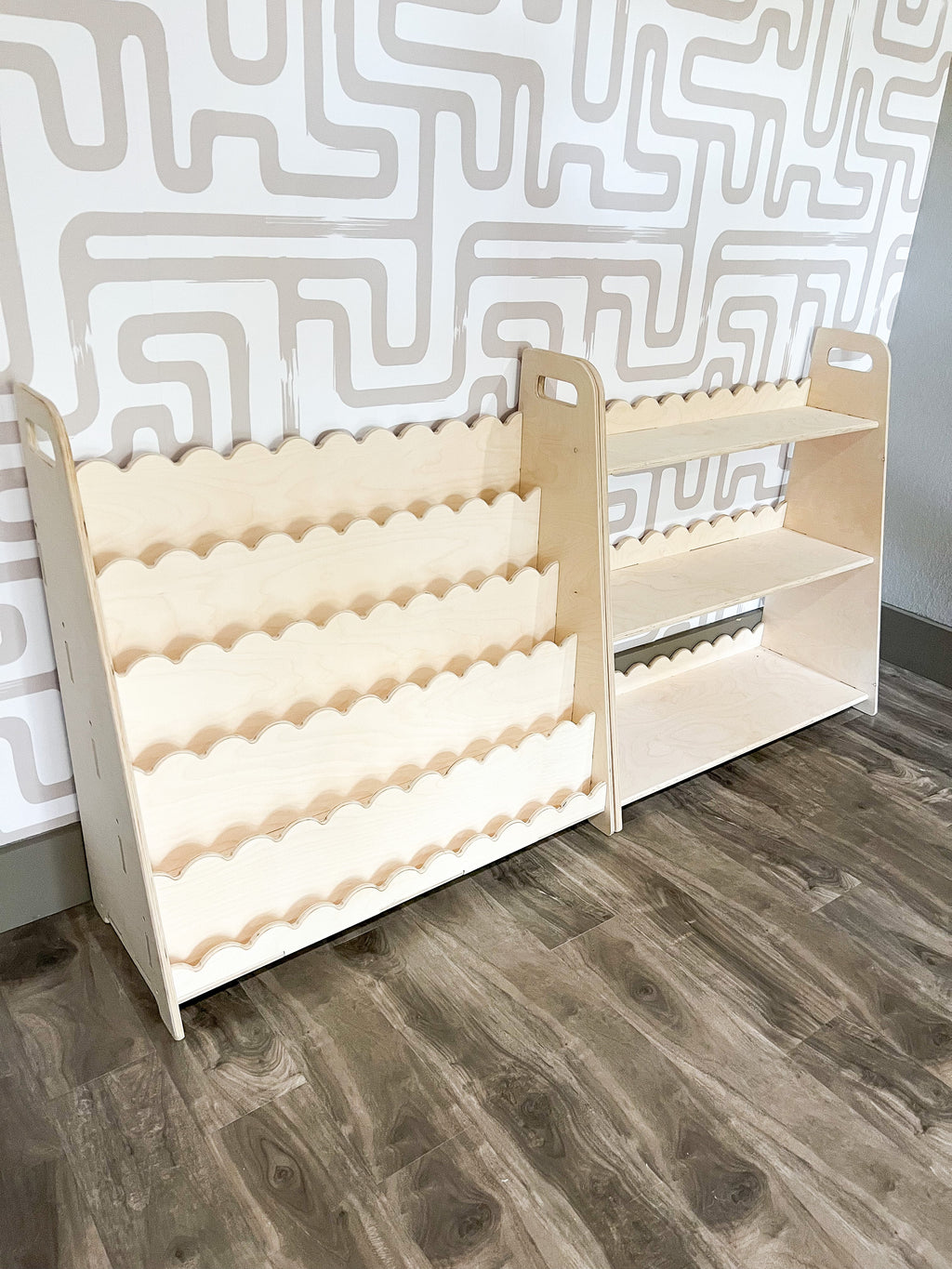 RAY+ROY- Scalloped Toy Shelf + Bookshelf Bush Acres