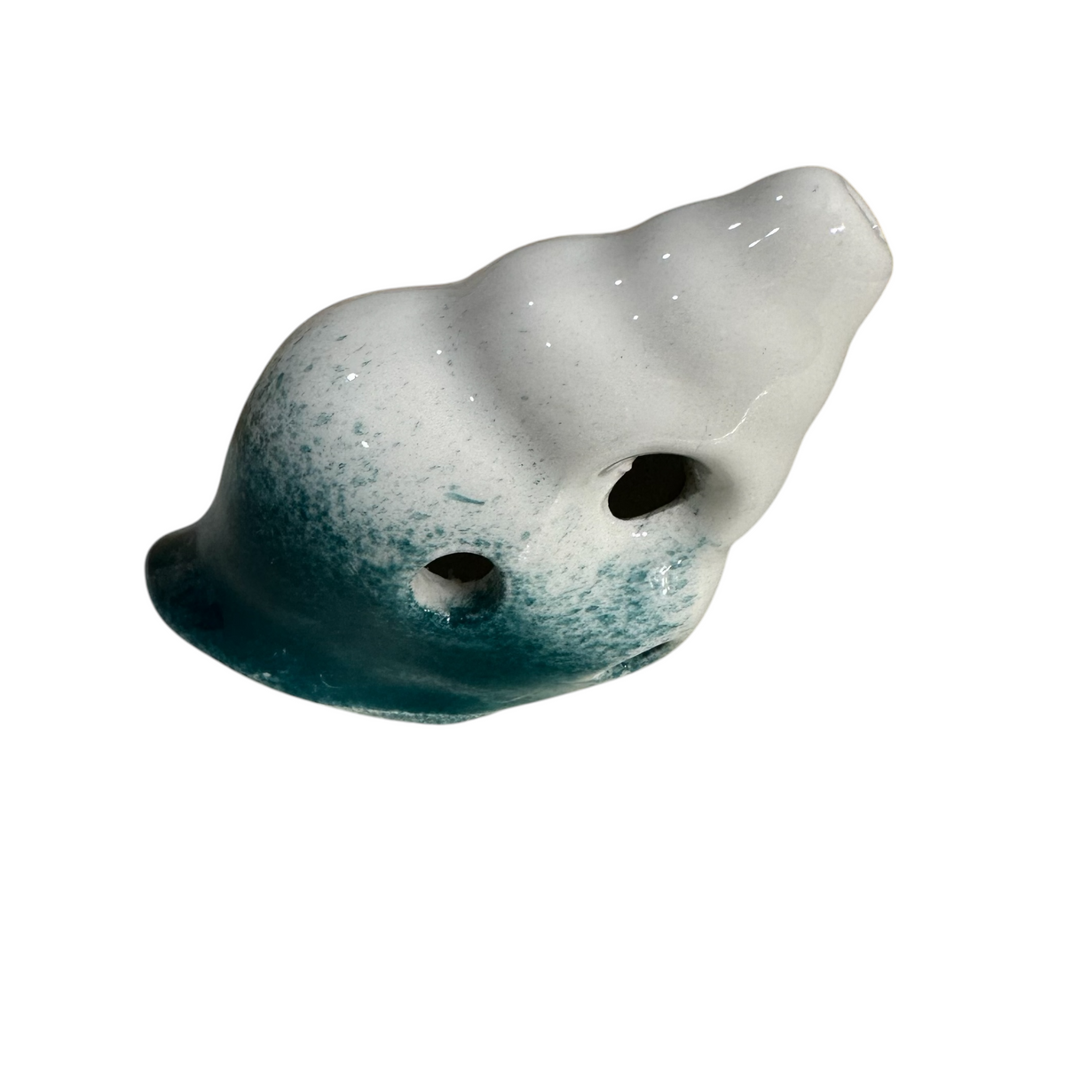 Handcrafted Ocean Seashell Ceramic Ocarina – Musical Instrument Music Frog Co