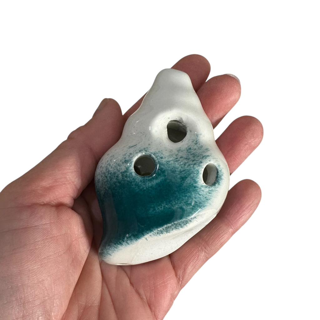 Handcrafted Ocean Seashell Ceramic Ocarina – Musical Instrument Music Frog Co