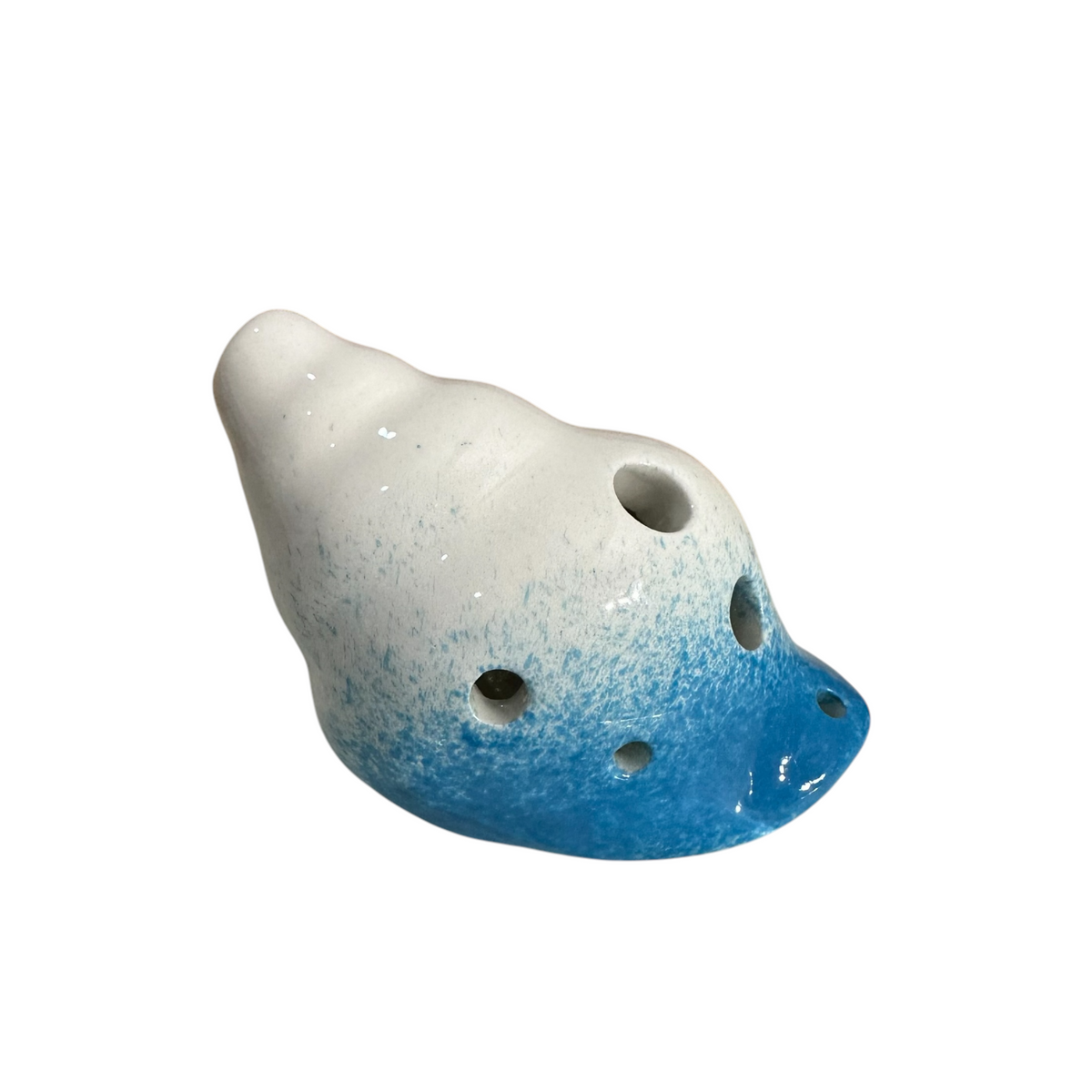 Handcrafted Sky Seashell Ceramic Ocarina – Musical Instrument Music Frog Co