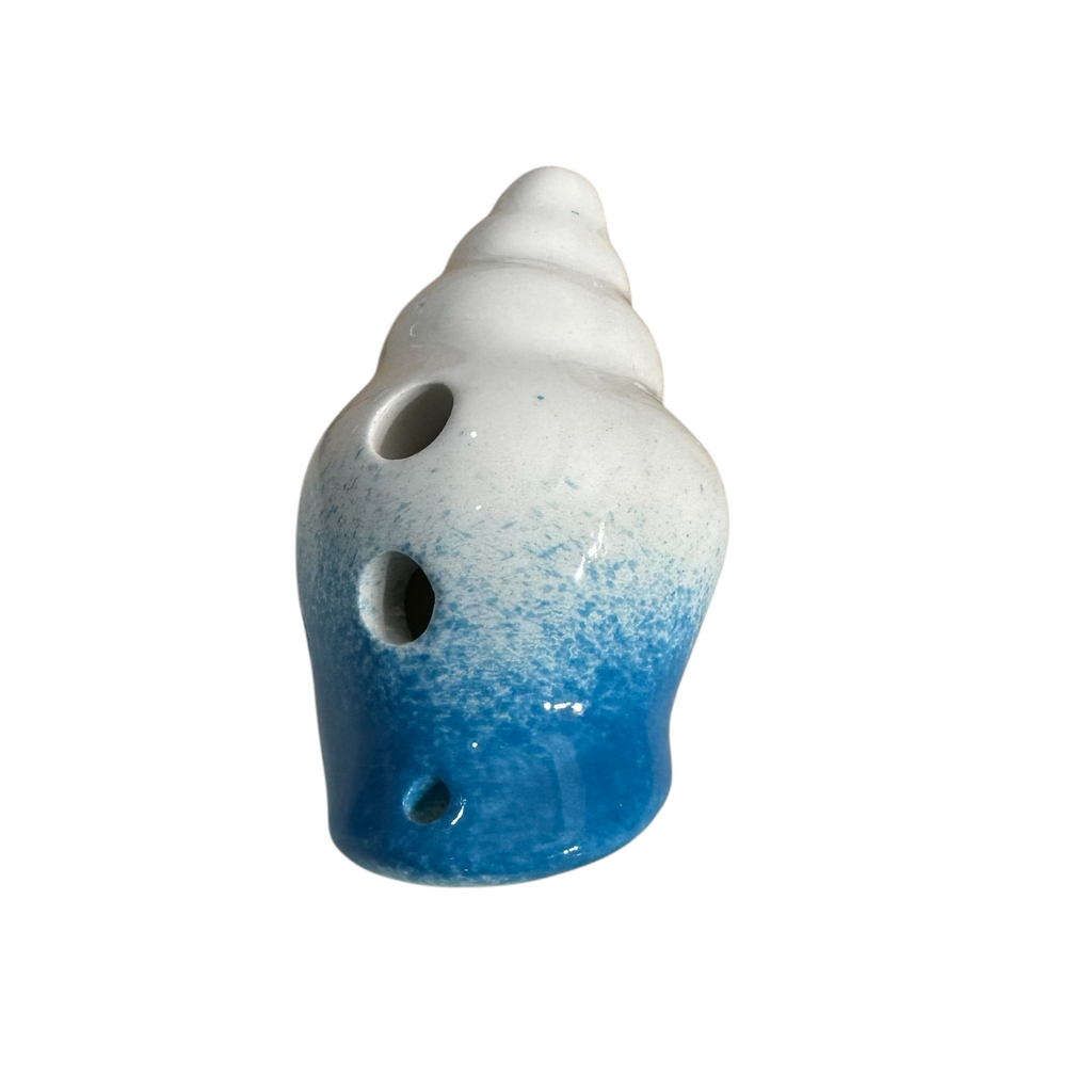 Handcrafted Sky Seashell Ceramic Ocarina – Musical Instrument Music Frog Co